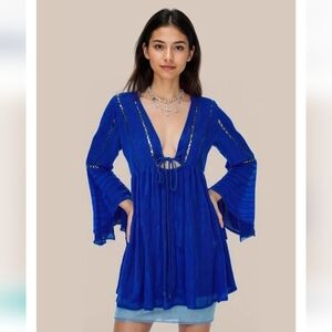 Free People Flowy Bell Sleeve Top